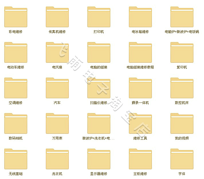 家电维修教程大全 空调冰箱电视复印机微波炉综合维修视频教程