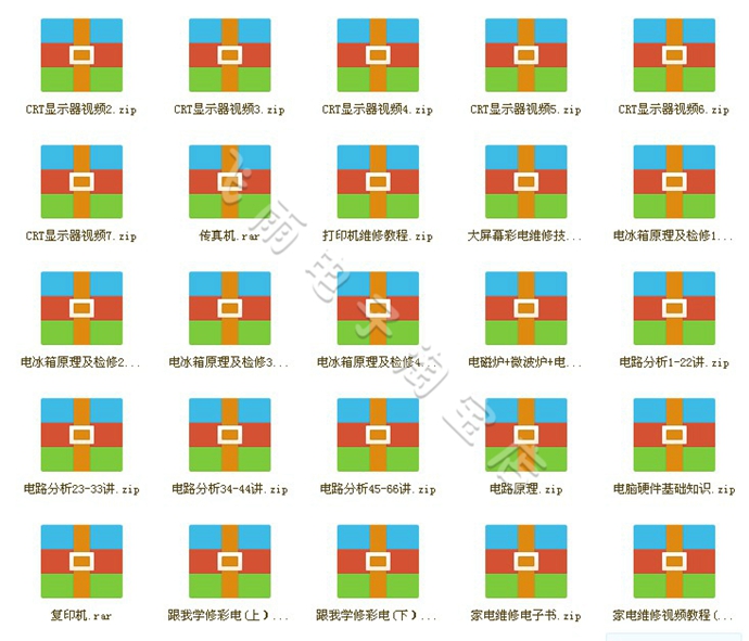 家电维修教程大全 空调冰箱电视复印机微波炉综合维修视频教程